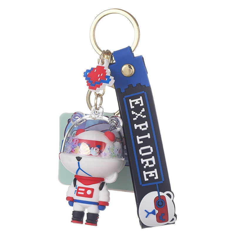 Wholesale PVC Bear Astronaut Keychain