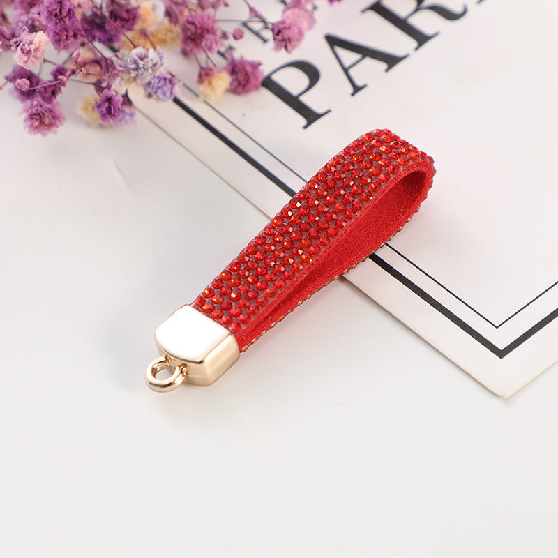 Accesorios de cadena de llaves de diamantes de aleación de zinc al por mayor