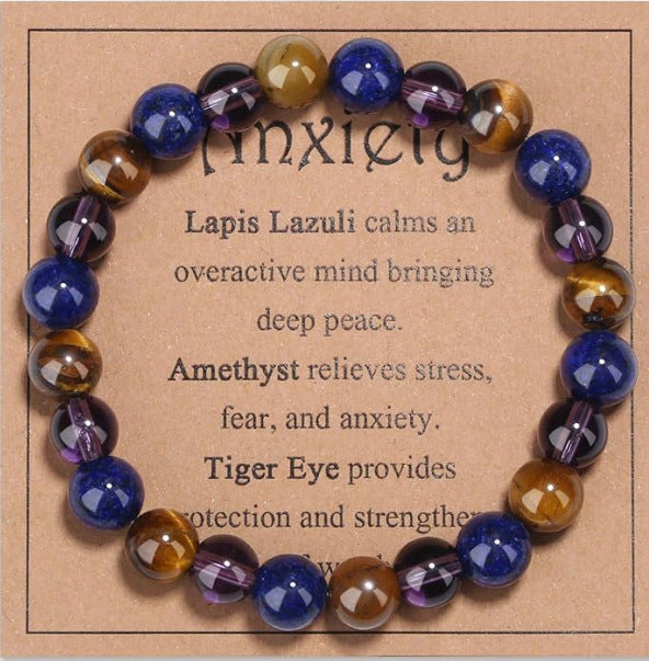 Wholesale 8mm mixed color white turquoise natural stone healing bracelet