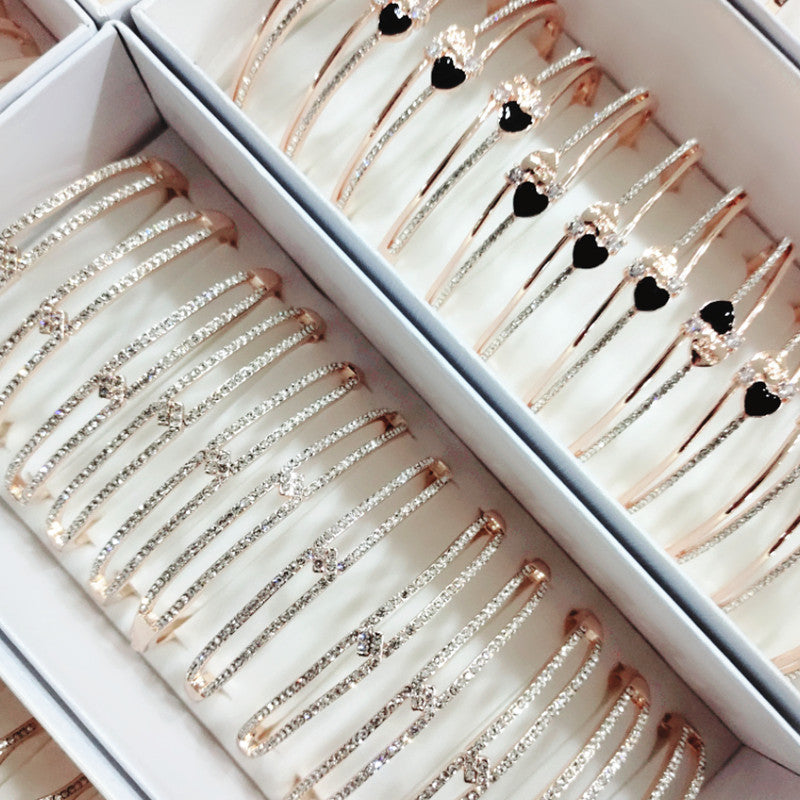 Wholesale12PCS/Pack Zircon Charm Minimalist Alloy Bracelet