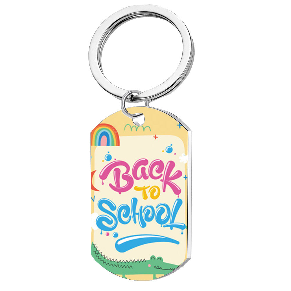 Wholesale Kindergarten Opening Gift Stainless Steel Keychain