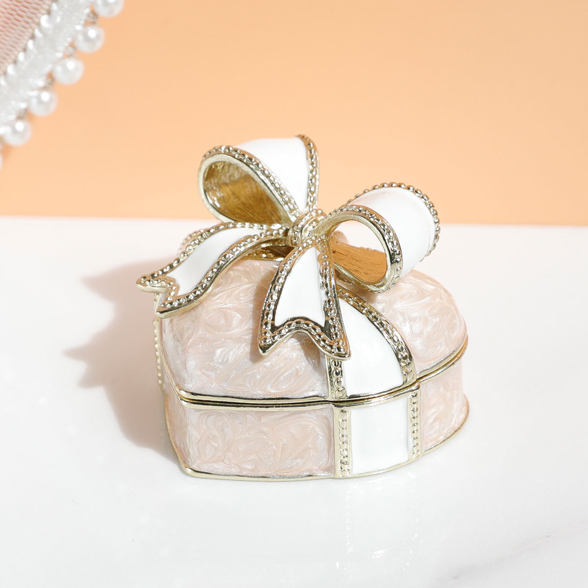 Wholesale Creative Love Bow Jewelry Alloy Storage Box