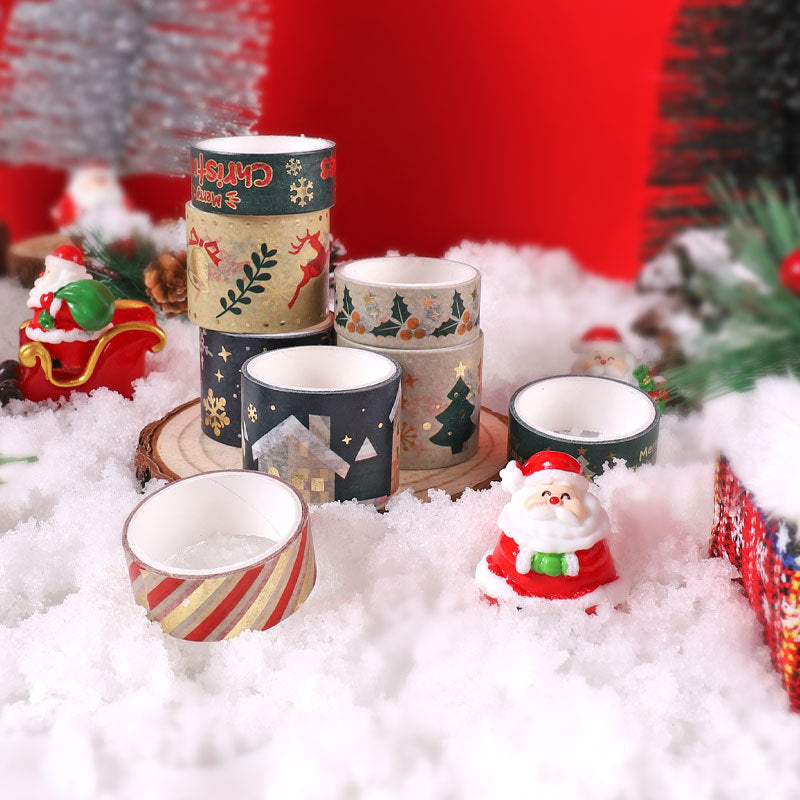 Wholesale Christmas Collection Hot Stamping and Paper Tape DIY Bookkeeping Tape