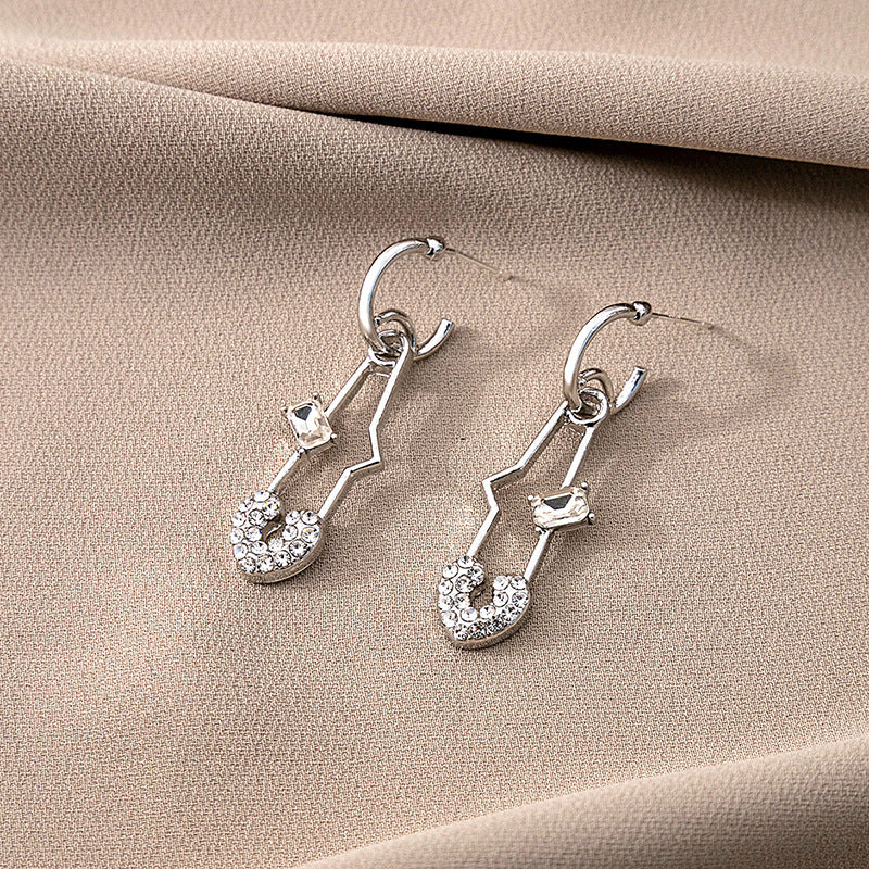 Wholesale Love Hollow Tassel Micro-Inlay/Geometric Square Earrings