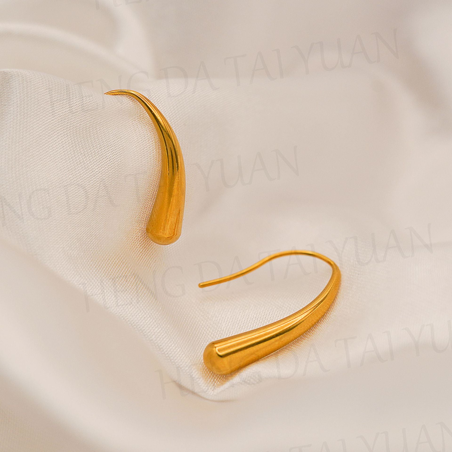 Wholesale Irregular Water Droplet Stainless Steel Earrings