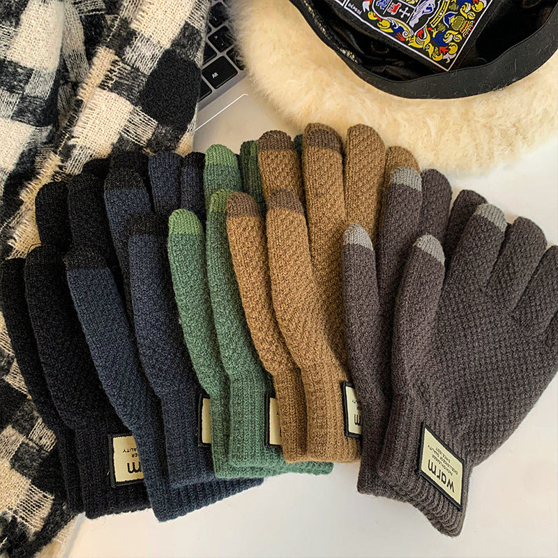 Wholesale Warm and Cold Resistant Knitted Wool Touch Screen Gloves