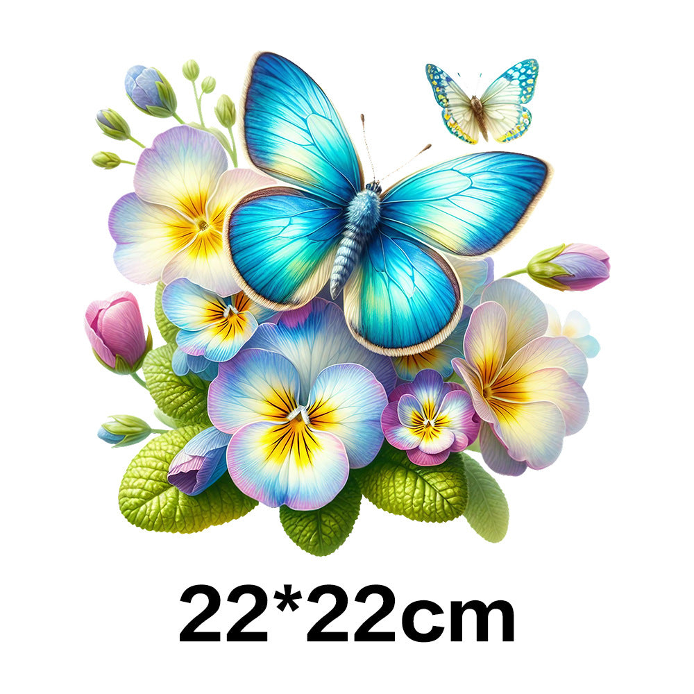 Wholesale Colorful flowers dancing butterflies UV DTF Ready to Press Transfers Wraps