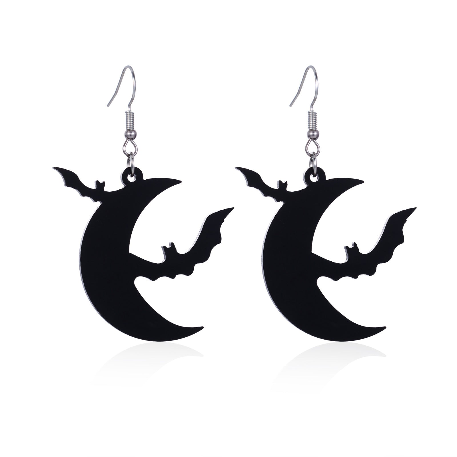 Wholesale Handmade Acrylic  Earrings Skull  Web Bat Design Trendy Jewelry Accessory For Party