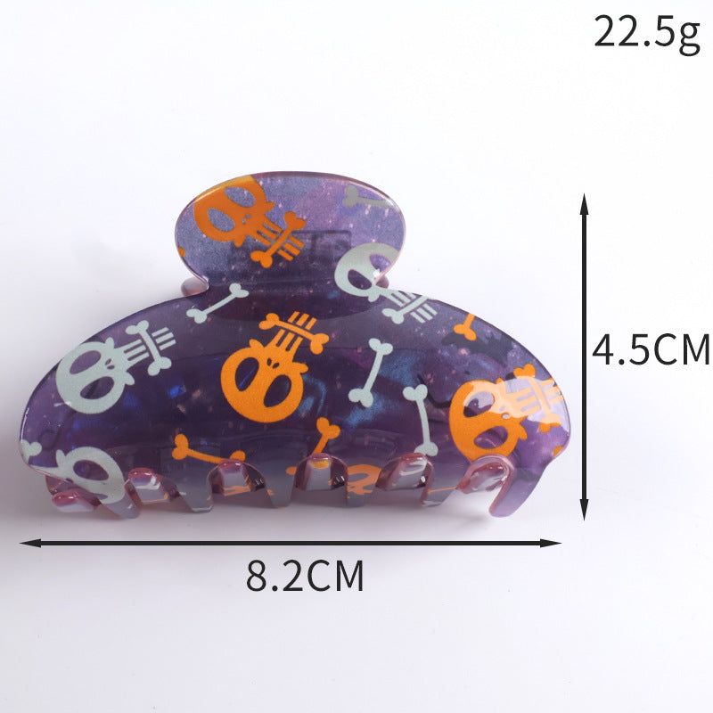 Wholesale Dark Style PVC Pumpkin Ghost Shark Claw Hair Clip  Creative Hair Accessory For Resale