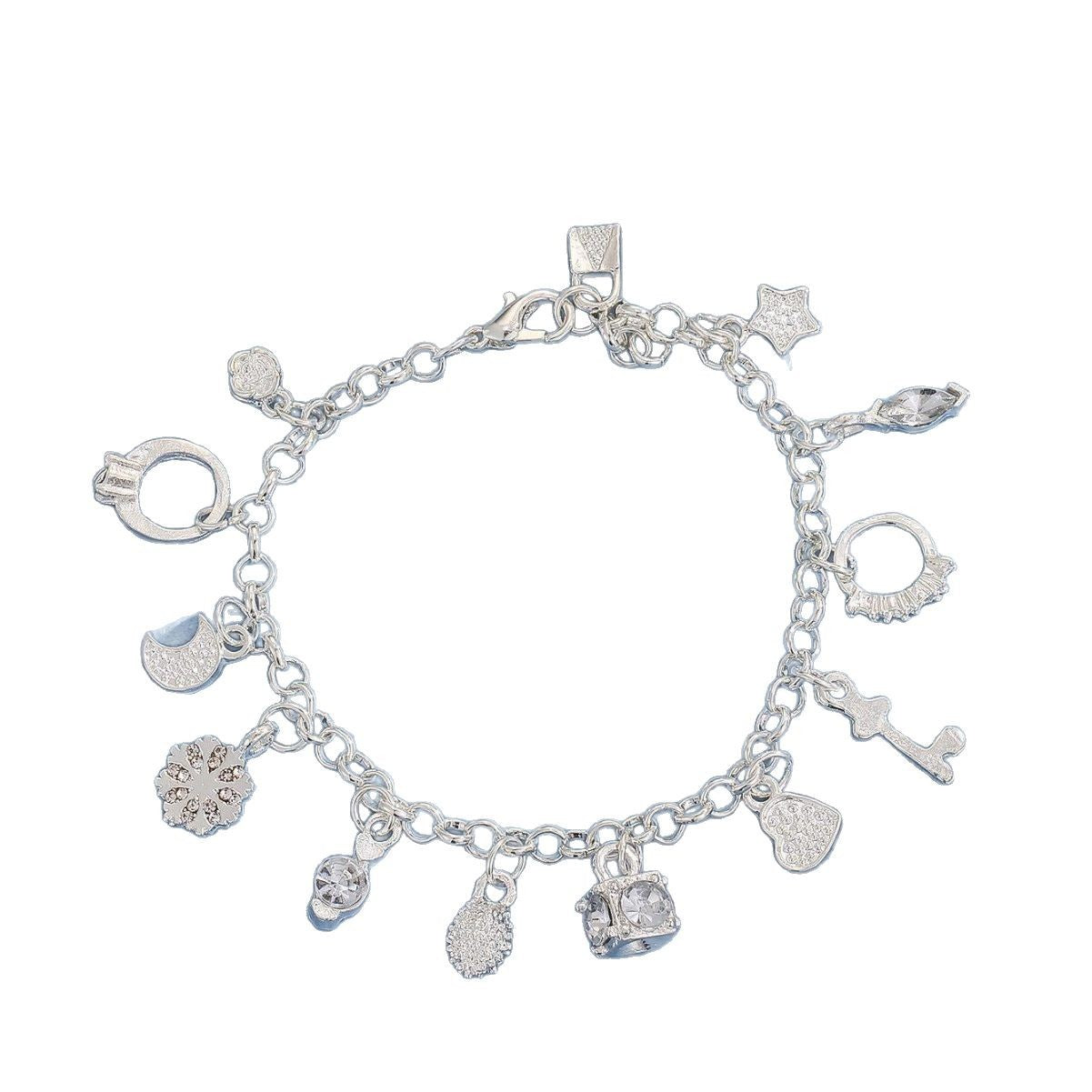 Wholesale Women's thirteen charm bracelet
