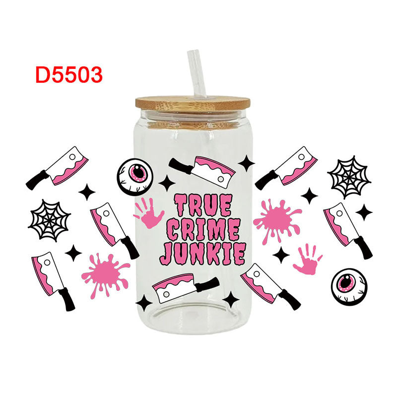 Wholesale Ghostly Witch Halloween 16oz Cup UV DTF Wraps