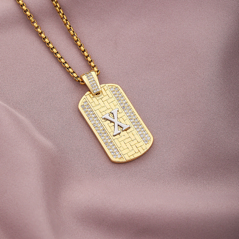 Wholesale 26 Letters Stainless Steel Necklace Sweater Chain