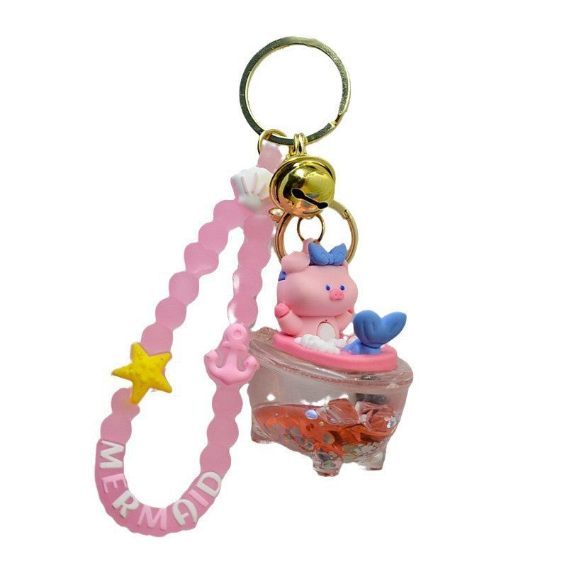 Wholesale Cartoon Animal Bathtub Oil Keychain