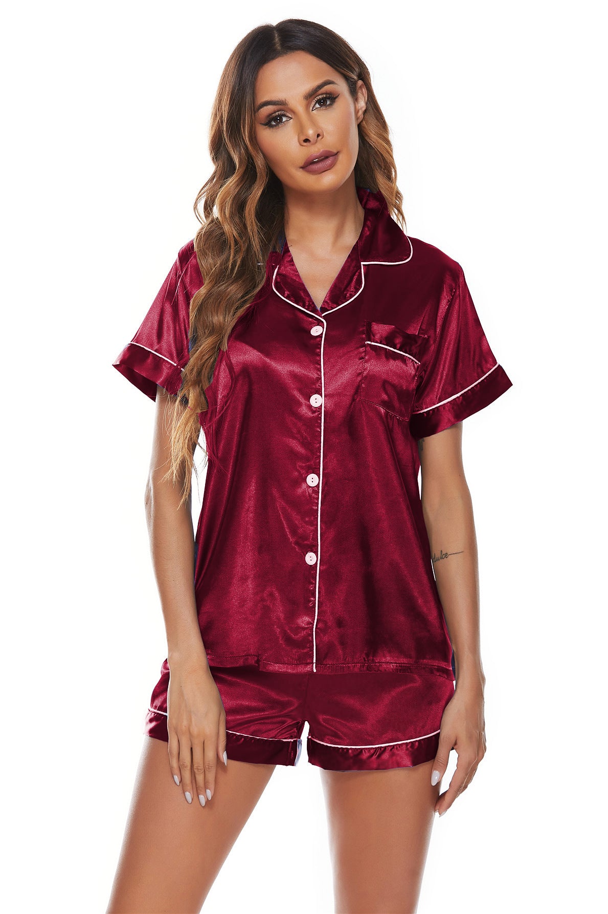 Wholesale Home Wear Pajamas Women's Suits Short Sleeve Shorts