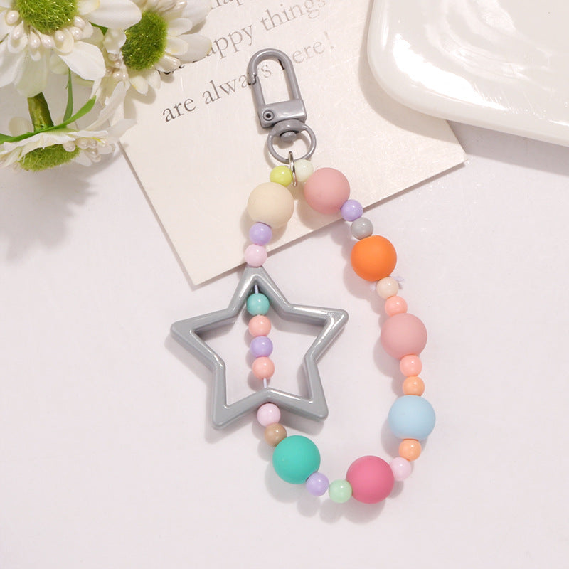 Wholesale Acrylic Hollow Five-pointed Star Keychain