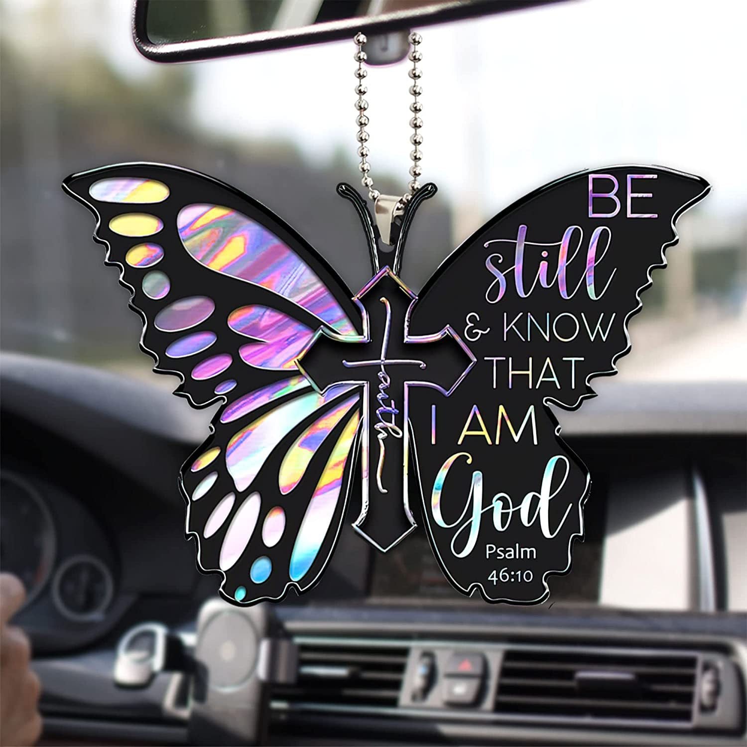 Wholesale 10pcs  car rearview mirror decorations Christmas gifts butterfly lovers car hangings