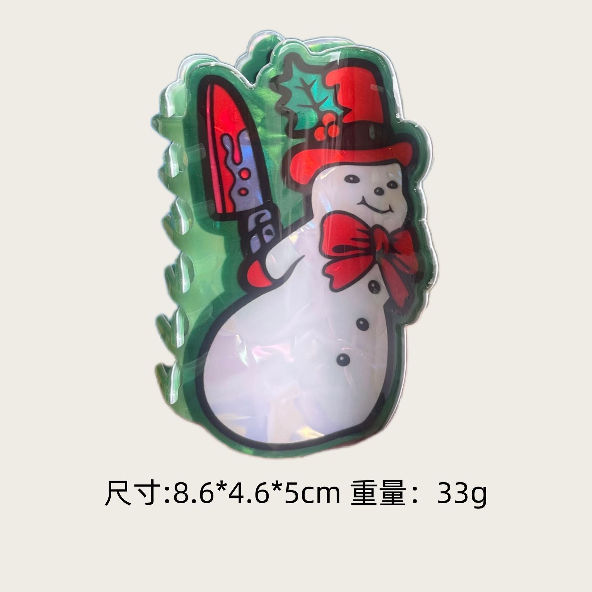 Wholesale Christmas Snowman Hair Claw Clip Snowflake Gingerbread Design Stylish Hair Accessory For Party Gift And Boutique Resale