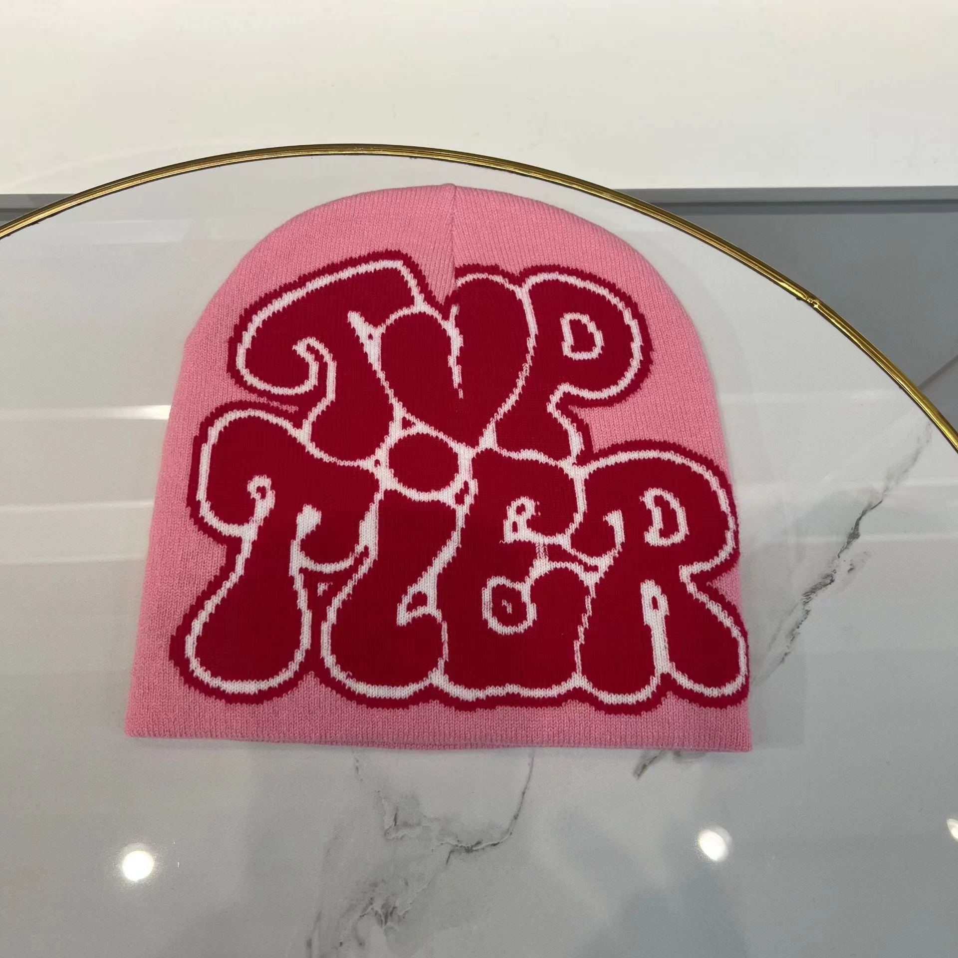 Wholesale Acrylic Autumn and Winter Multi-color Letters Adult Wool Knitted Hat