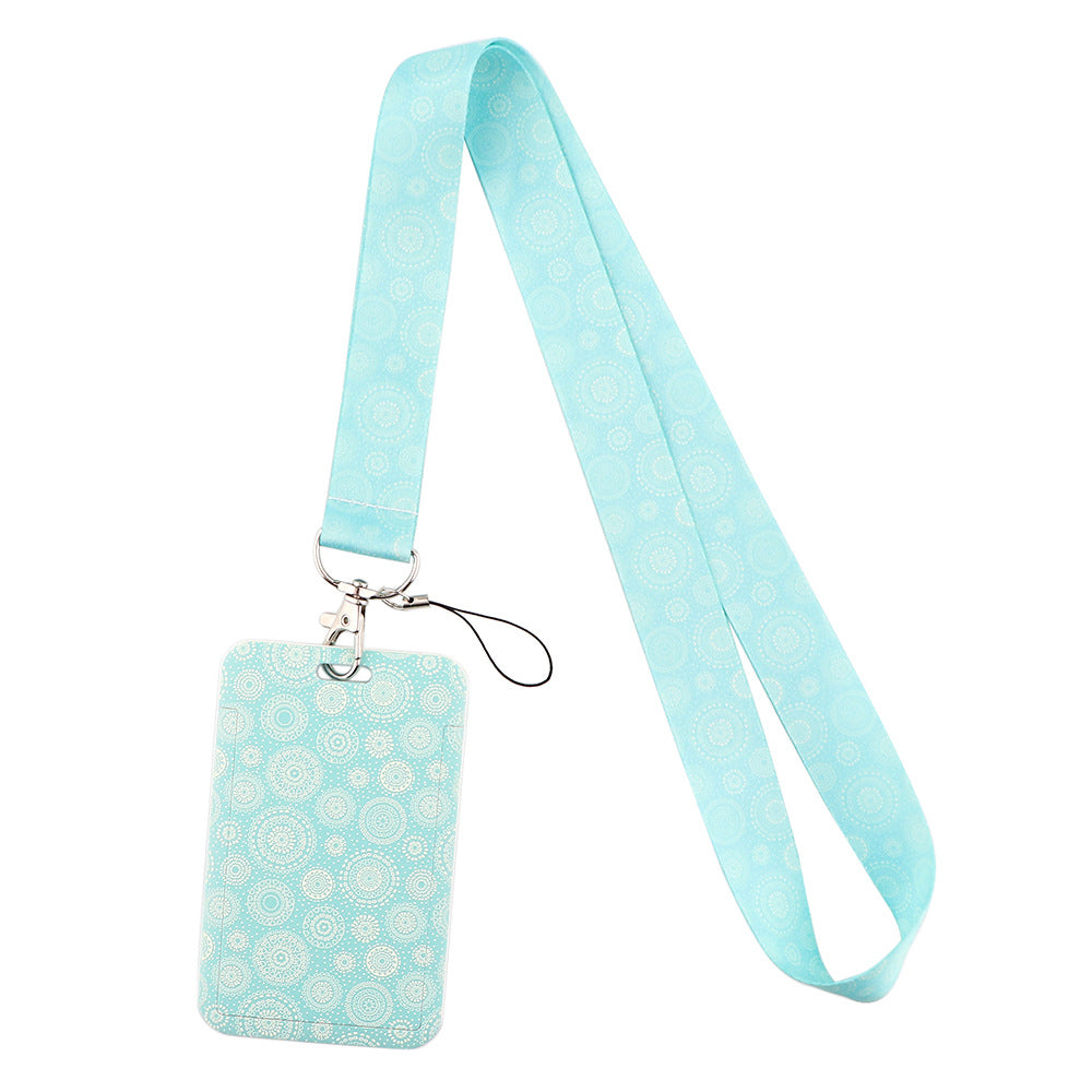 Wholesale Leopard Print Album Smiley Polyester Badge Lanyard