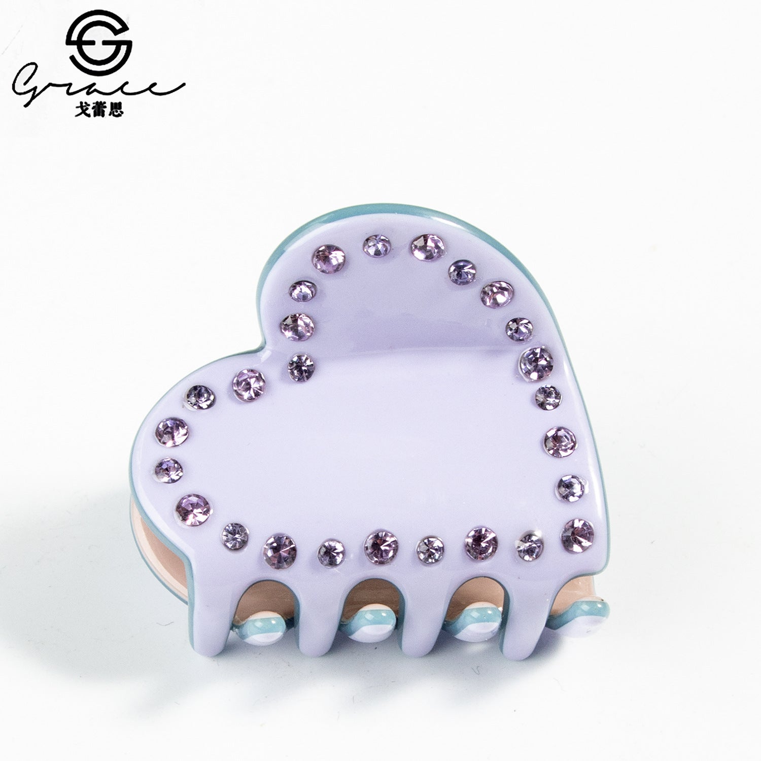 Wholesale Valentine's Day Acetate Heart Shaped Hair Clips