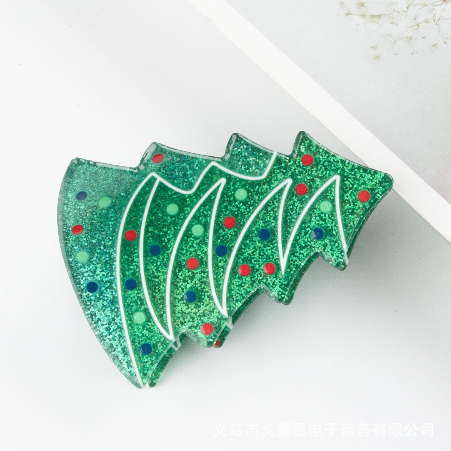 Wholesale Christmas Snowman Acrylic Claw Hair Clip Women S Fashion Accessory
