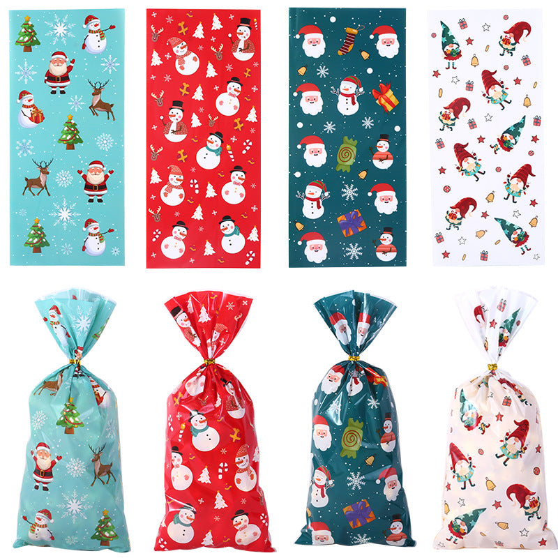 Wholesale Christmas Element Printing Santa Claus Candy Baking Dim Sum Pocket