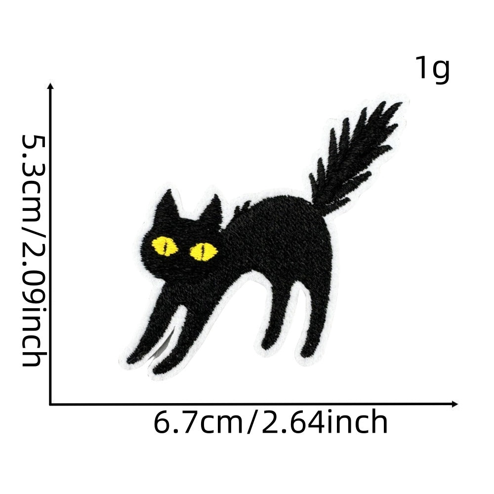 Wholesale Polyester Iron On Embroidered Patches  Pumpkin Ghost Black Series Home Decor Accent