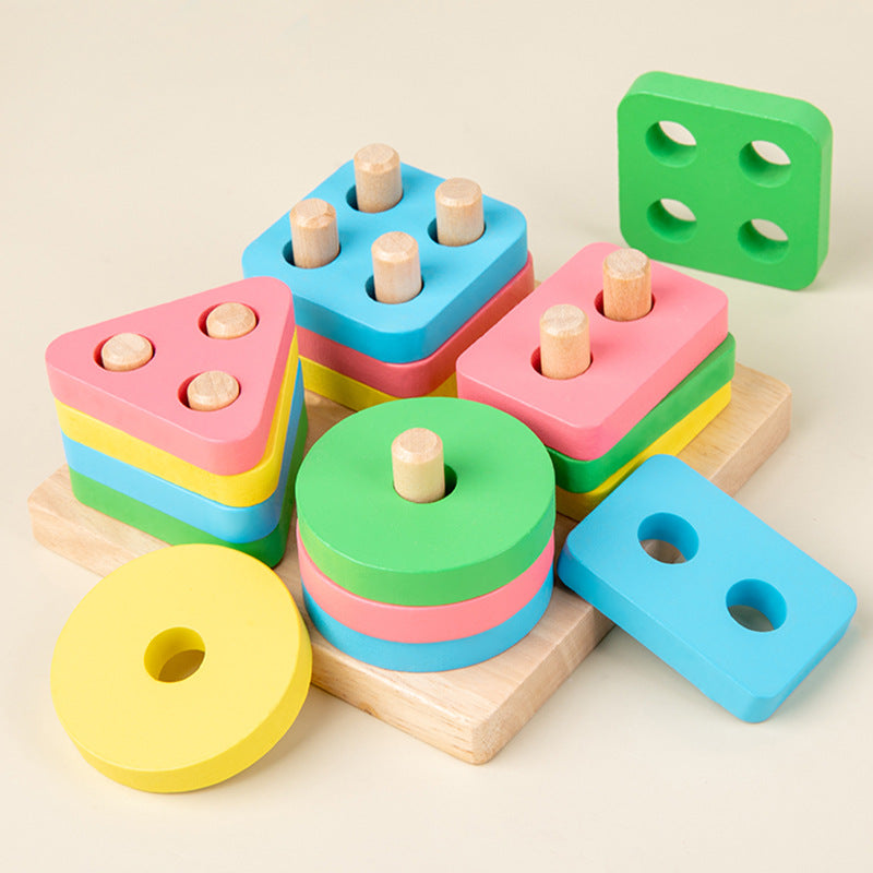 Wholesale Cognitive Children Montessori Early Education Training Color Matching Fun Folding Music Building Blocks