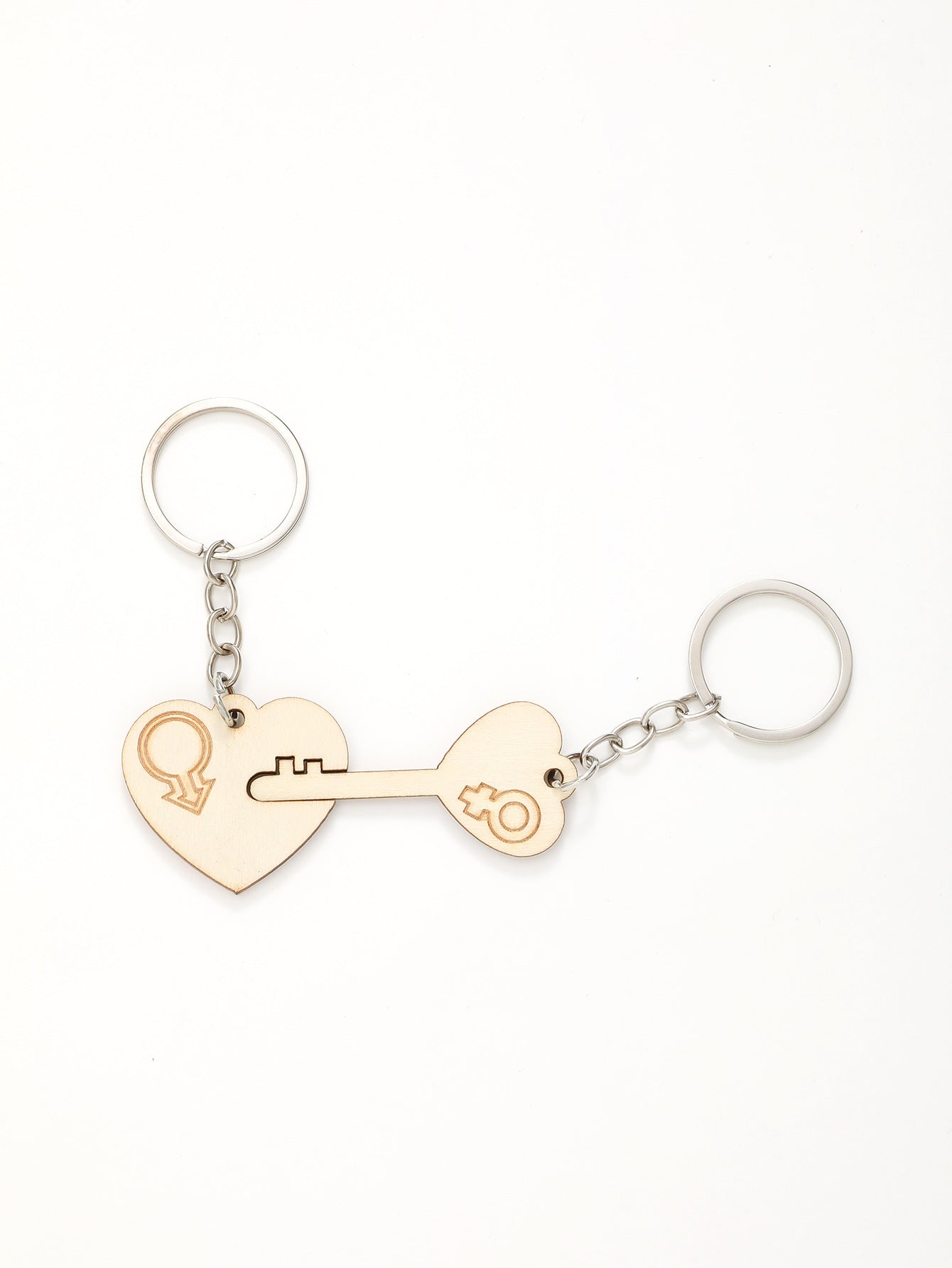 Wholesale Couple Gifts Wooden Clover Wooden Chips Laser Wooden Keychains