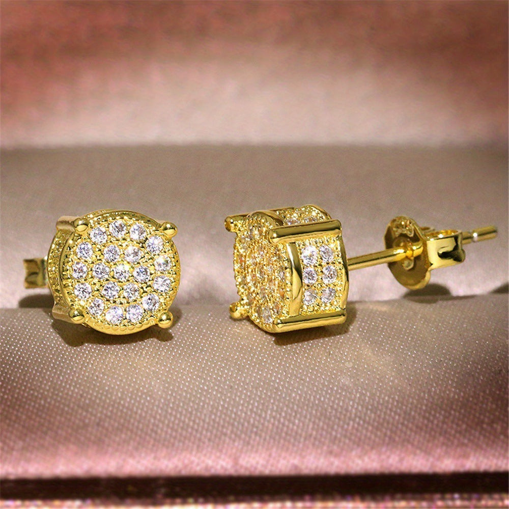 Wholesale Round shiny surroundings Blingbling Earrings