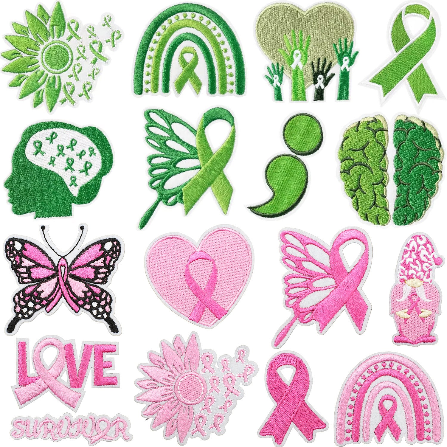 Wholesale Health Day Care for Women Pink Embroidery DIY Patches