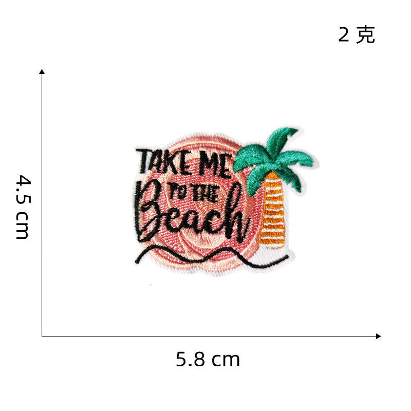 Wholesale Cartoon Cute  Embroidered  Multicolor Landscape Cloth DIY Patches