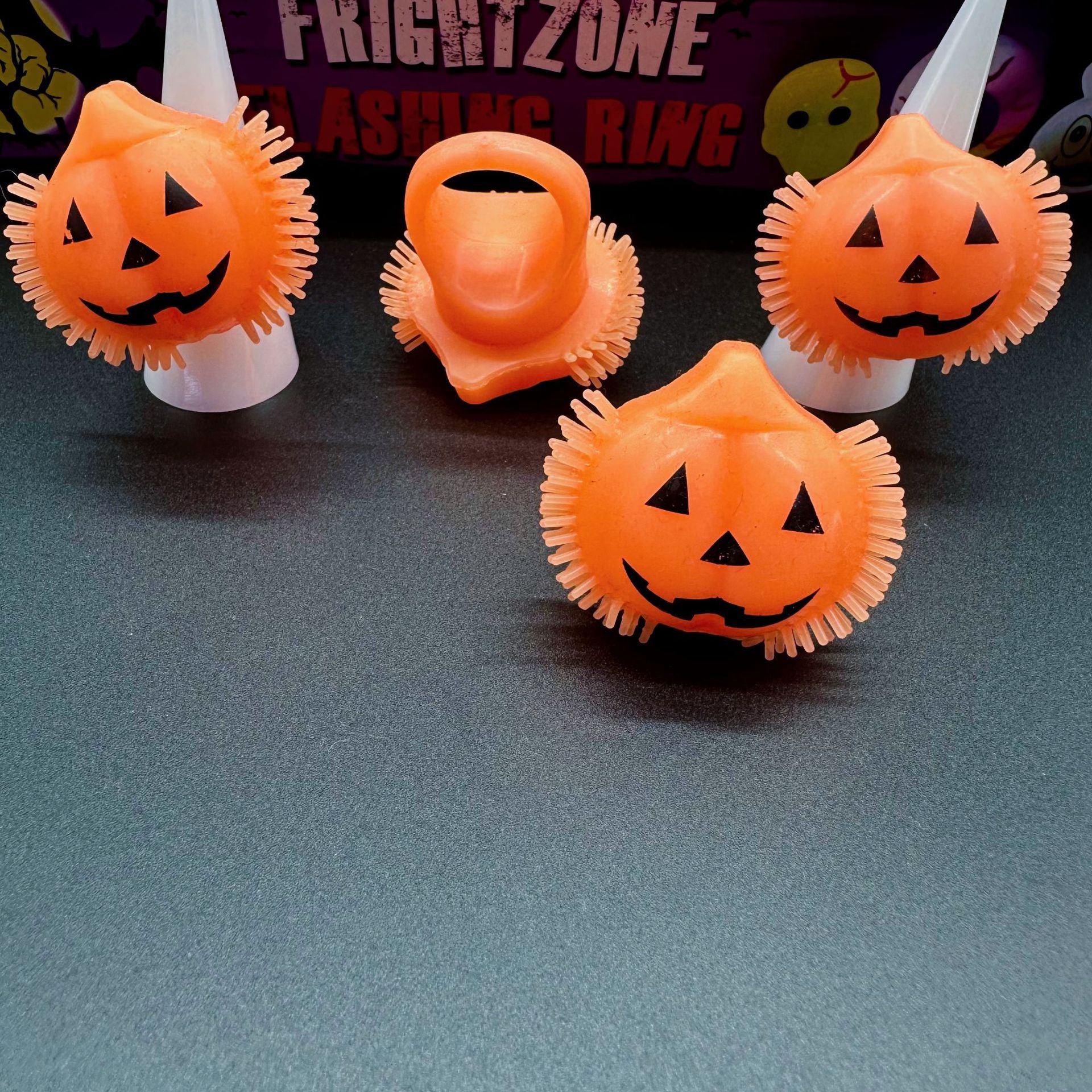 Wholesale Halloween Glowing Ghost Pumpkin Bat Ring