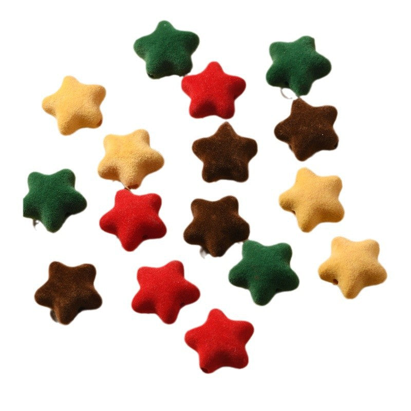 Wholesale 50pcs/psck Bow flocking beads suede Christmas  beads