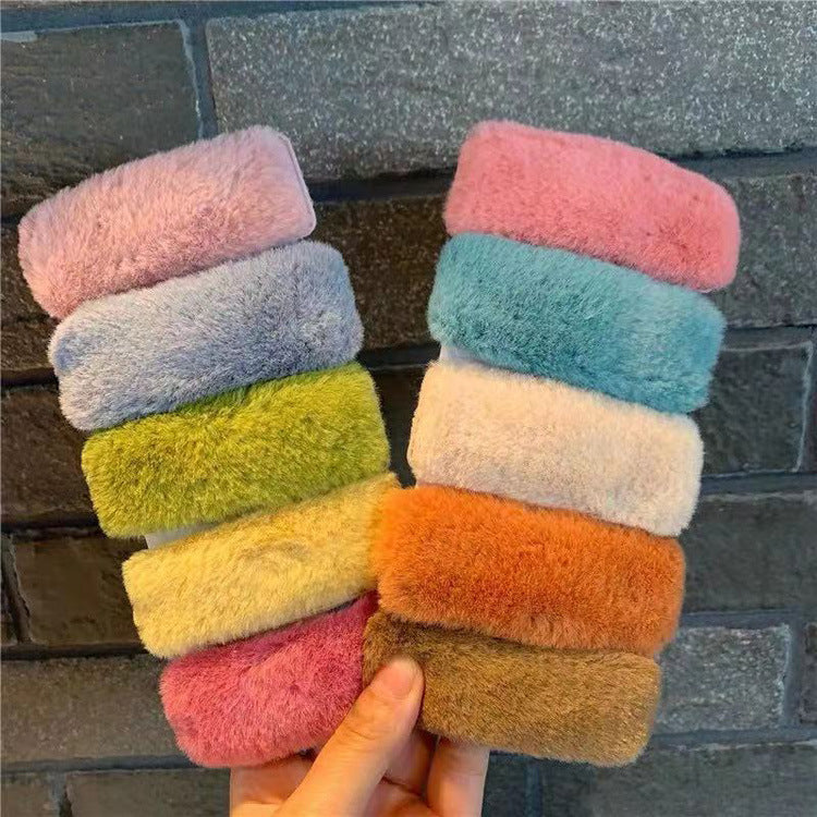 Wholesale Lamb Plush Hair Clips