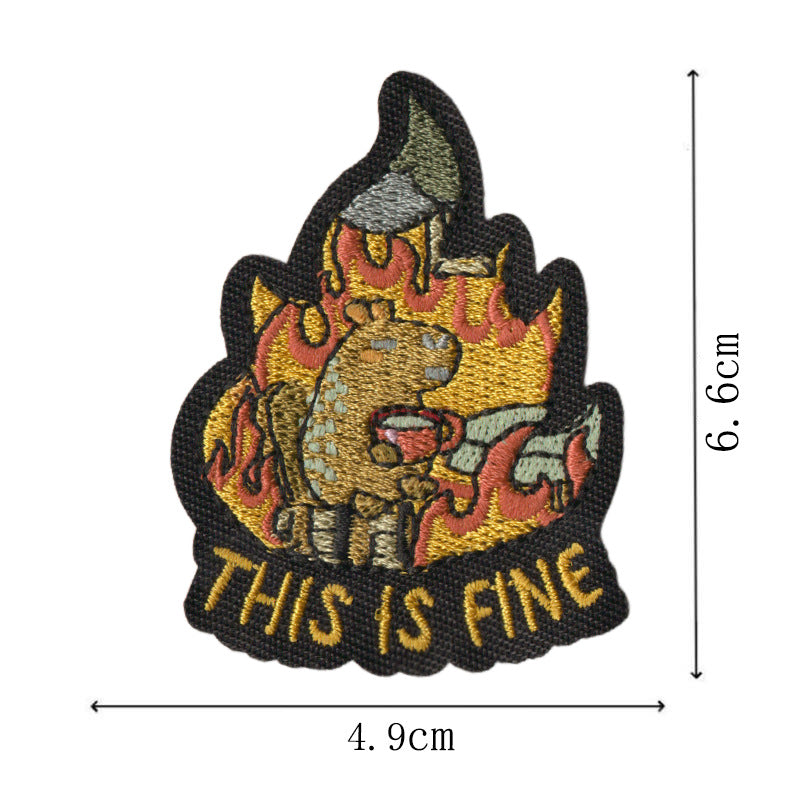 Wholesale Fun Badge Goose Cat Graphic Cloth DIY Patches