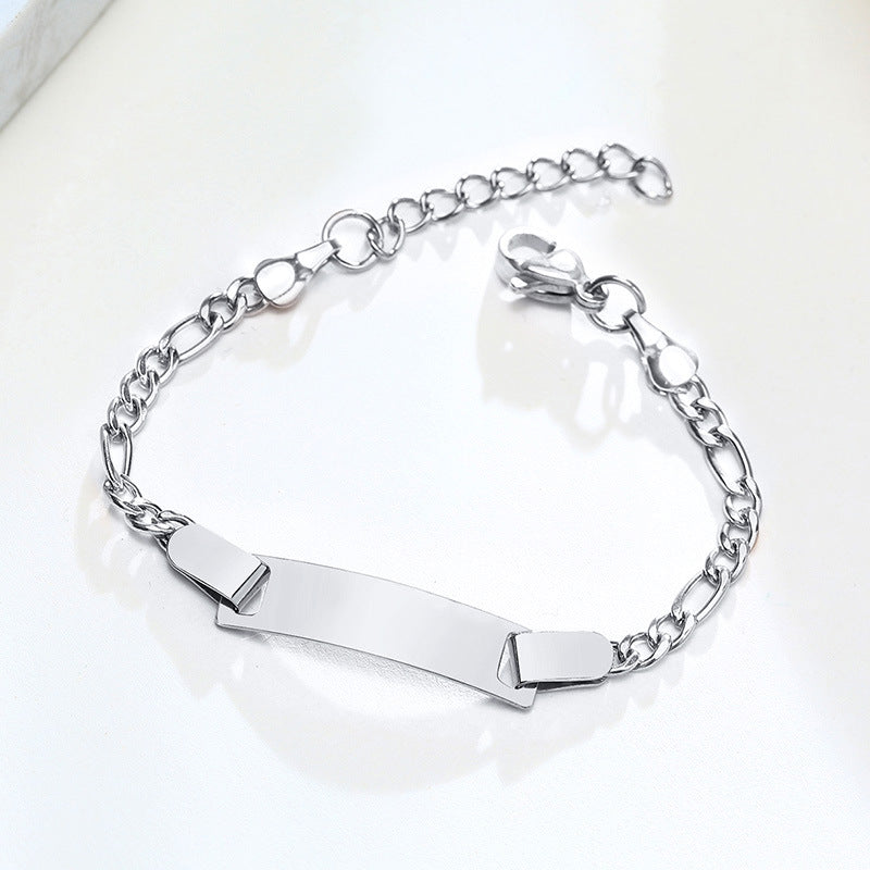Wholesale Children's Lettering Stainless Steel Bracelet