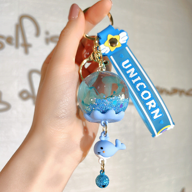 Wholesale Creative Oiled Butterfly Wind Chime Keychain