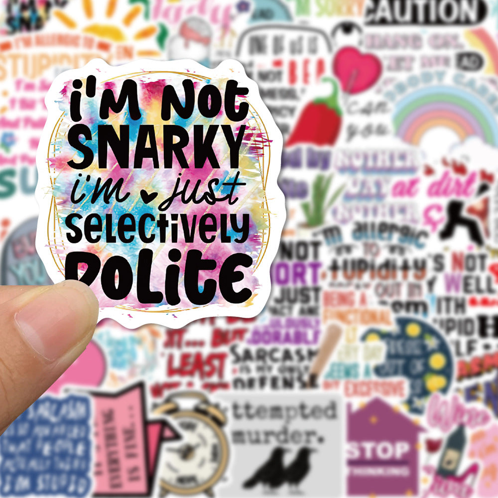 Wholesale 50 PCS/ PACK creative harsh statement stickers