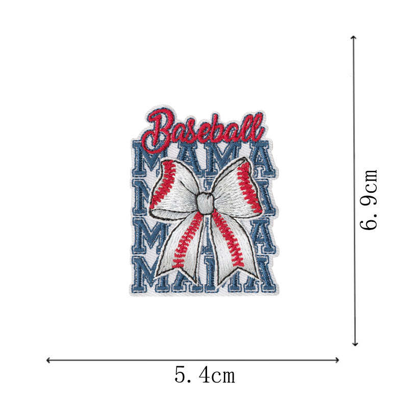 Wholesale Bow Cartoon Baseball DIY Patches