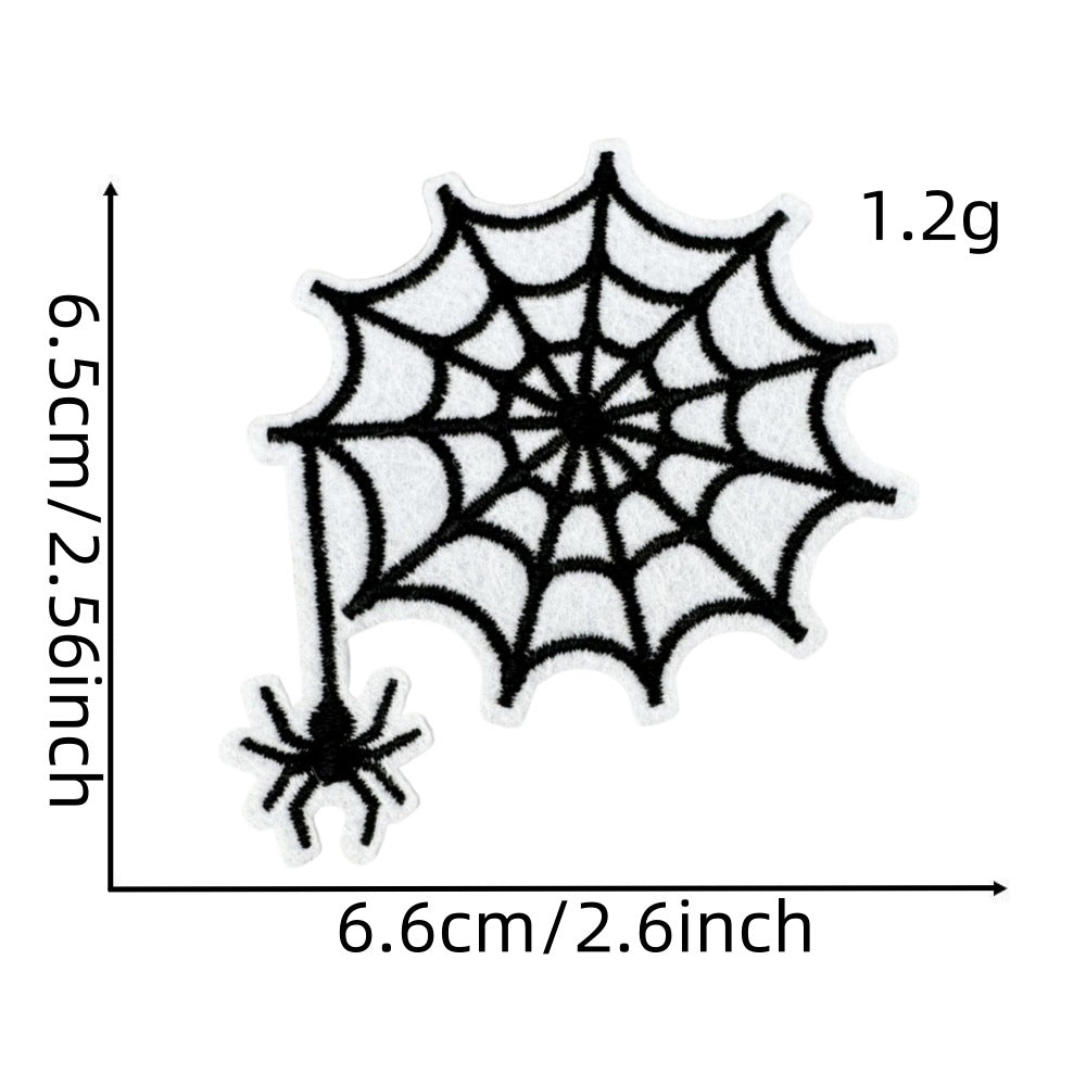 Wholesale Polyester Iron On Embroidered Patches  Pumpkin Ghost Black Series Home Decor Accent