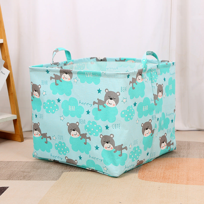 Wholesale Cotton and Linen Thickened Foldable Storage Basket