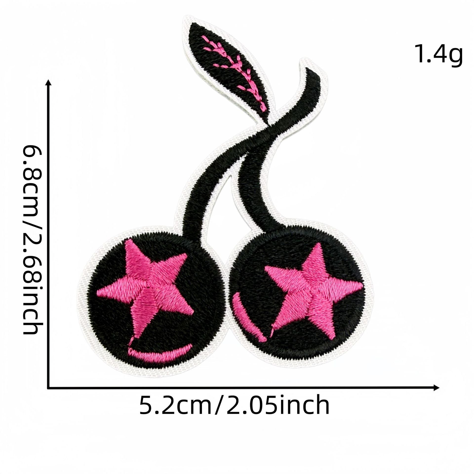 Wholesale Y2K Black Pink Heart Star Embroidered Patches 20 Pcs Fashion Decorative Accent For Clothing Bags Gift Craft Supply