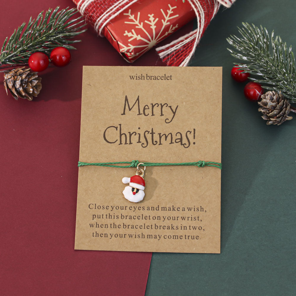 Wholesale Christmas gift painted Christmas bracelet