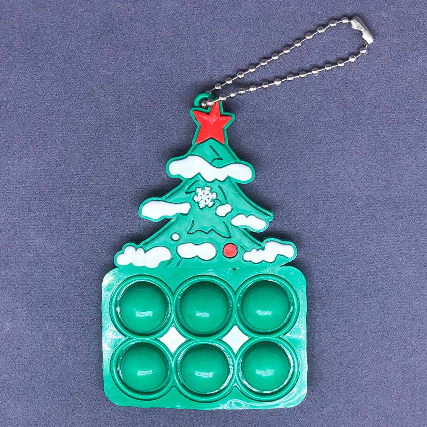 Wholesale Christmas Silicone Decompression Toy Keychain