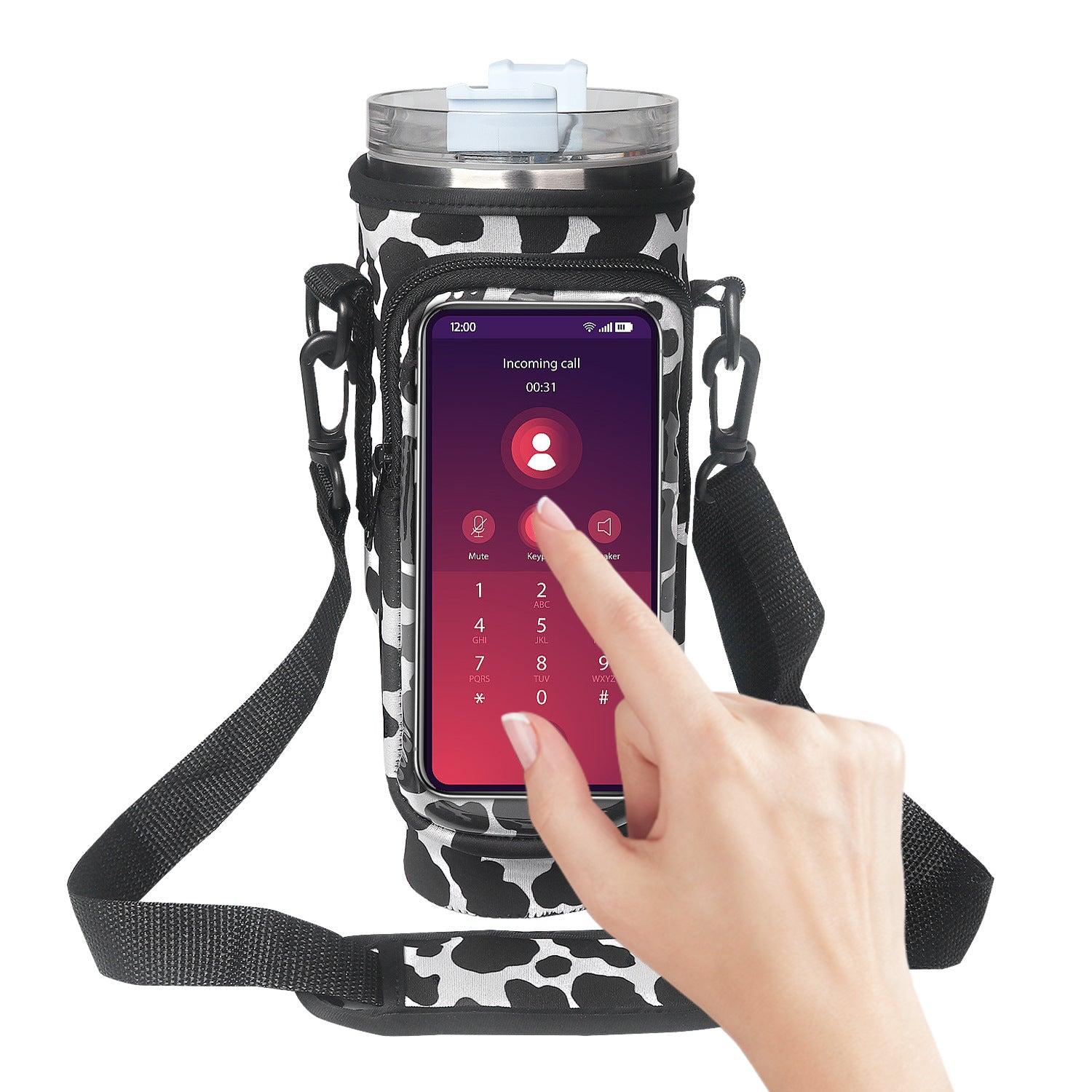 Wholesale Transparent Touch Screen Insulation Cup Cloth Cup Cover