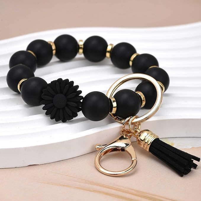 Wholesale  Handmade  Silicone Bead Bracelet Pendant Wristlet Keychain