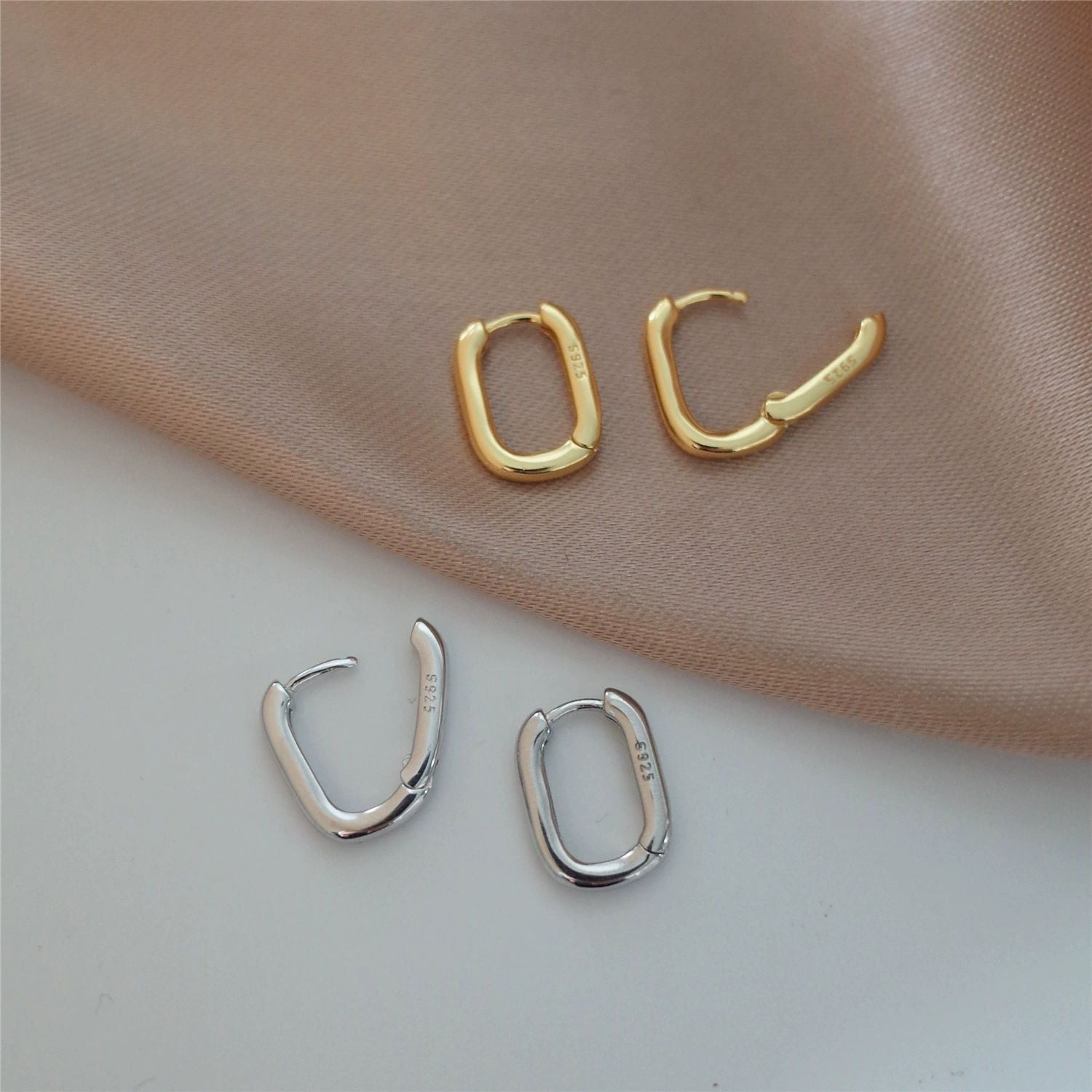 Wholesale Water droplet shaped geometric irregular circle star metal earrings