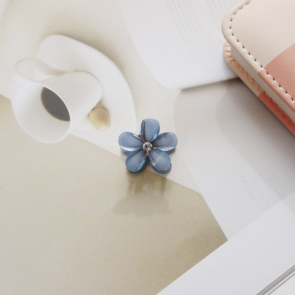 Wholesale children's crystal flower small grab clip headdress edge clip little girl princess hair clip