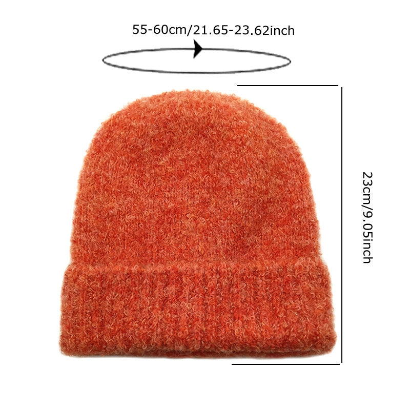 Wholesale Autumn and Winter Loose Thickened Warm Stacked Acrylic Wool Hat